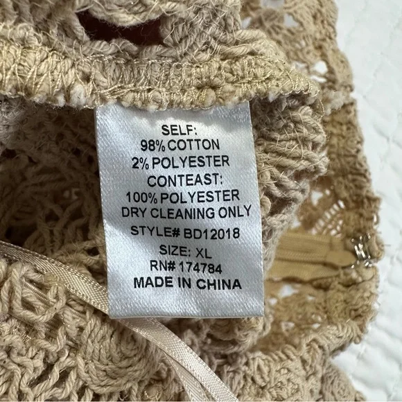 NWT Anthropologie BLITHE Crochet Cottogecore With Dramatic Trumpet Sleeve - Picture 11 of 16